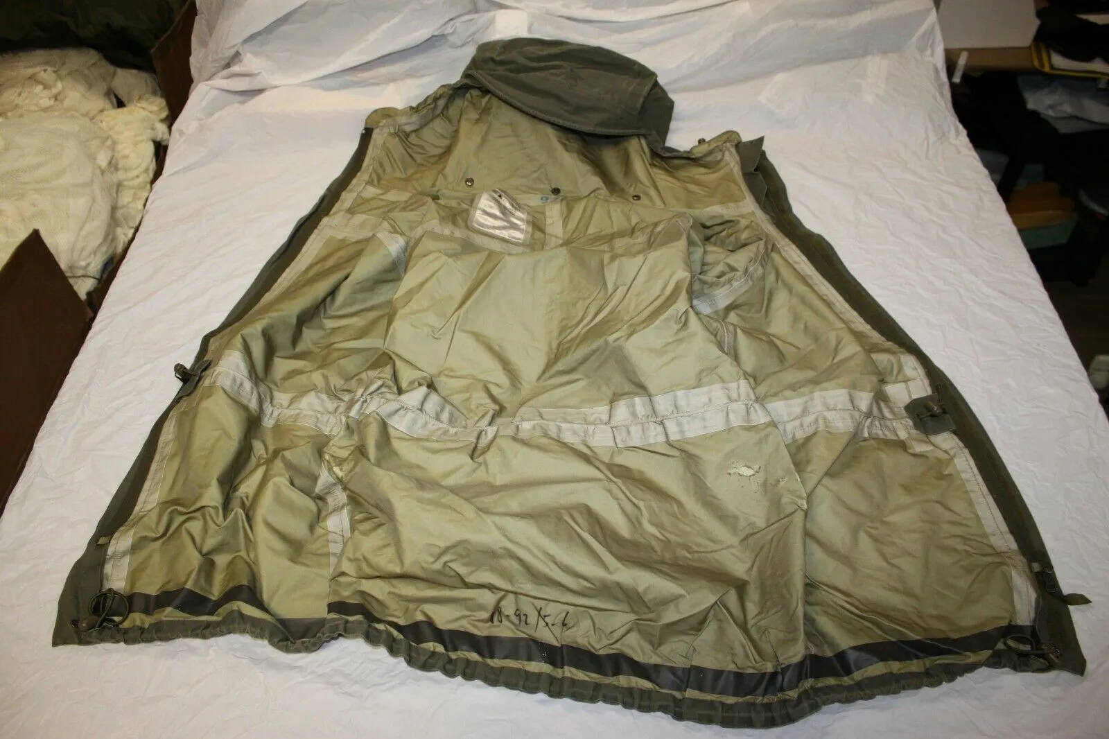 Military Austrian Army Alpine Combat Gore-Tex Jacket Waterproof Sz Small Green