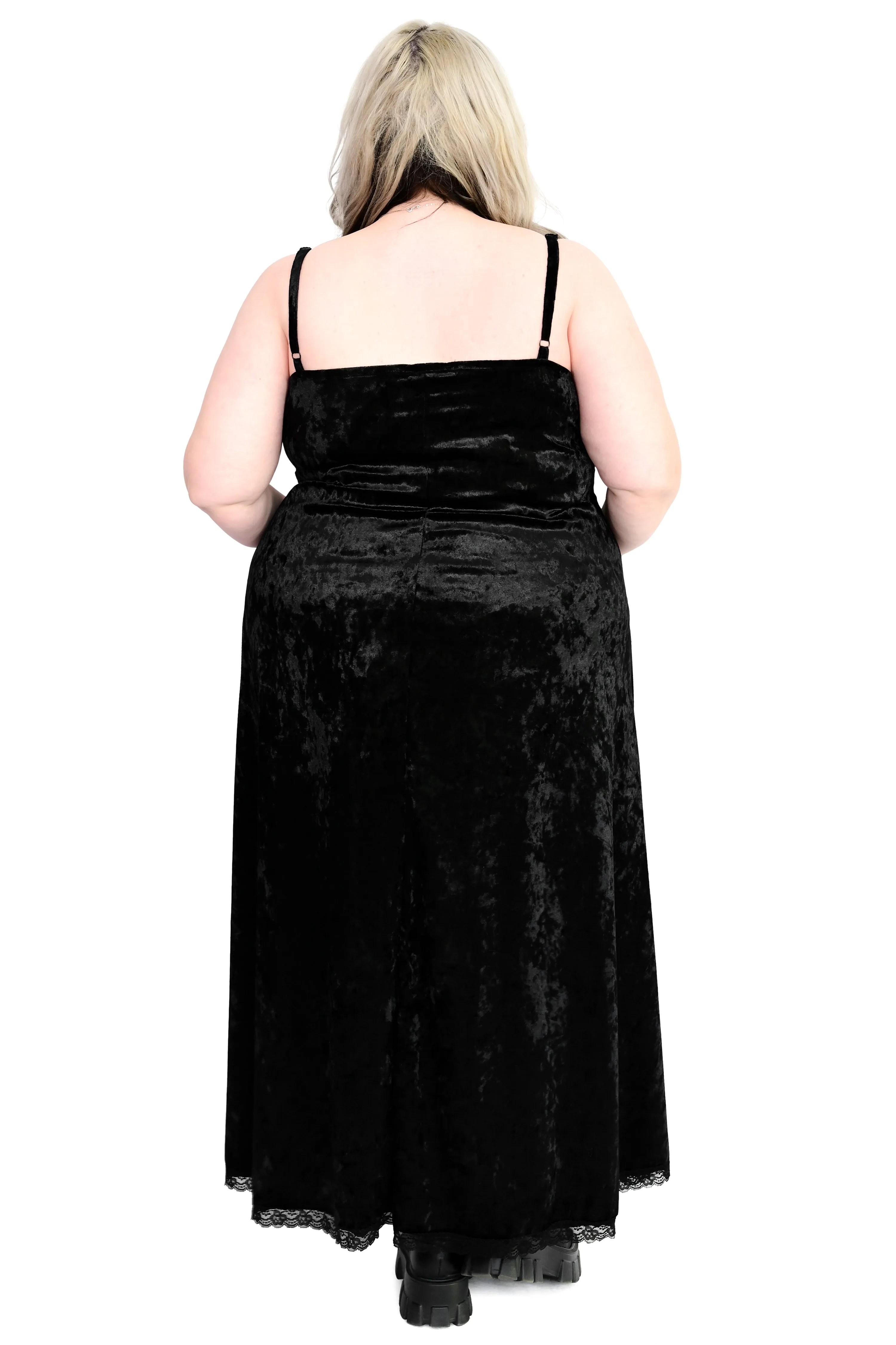 Miss World Maxi Dress - Black Velvet