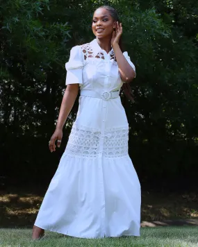 Nadia Maxi Dress || White