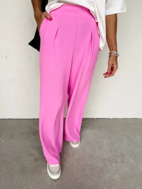 Office Fav Pleated Pants-Bubblegum