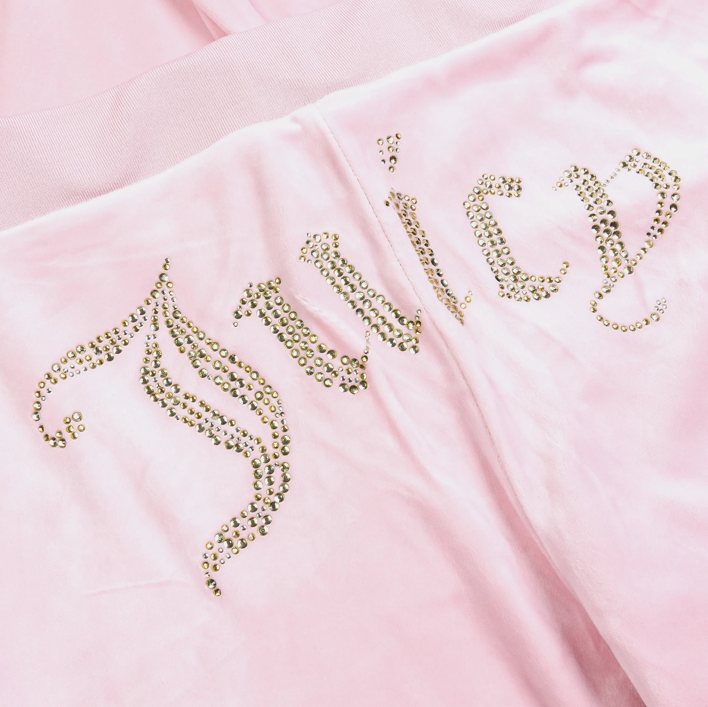 Og Big Bling Velour Womens Track Pants (Pink/Gold)