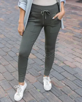 Olive Performance Jogger Leggings