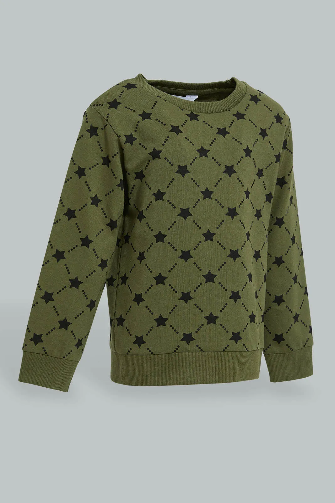 Olive Printed Jogger Set (2 Piece)