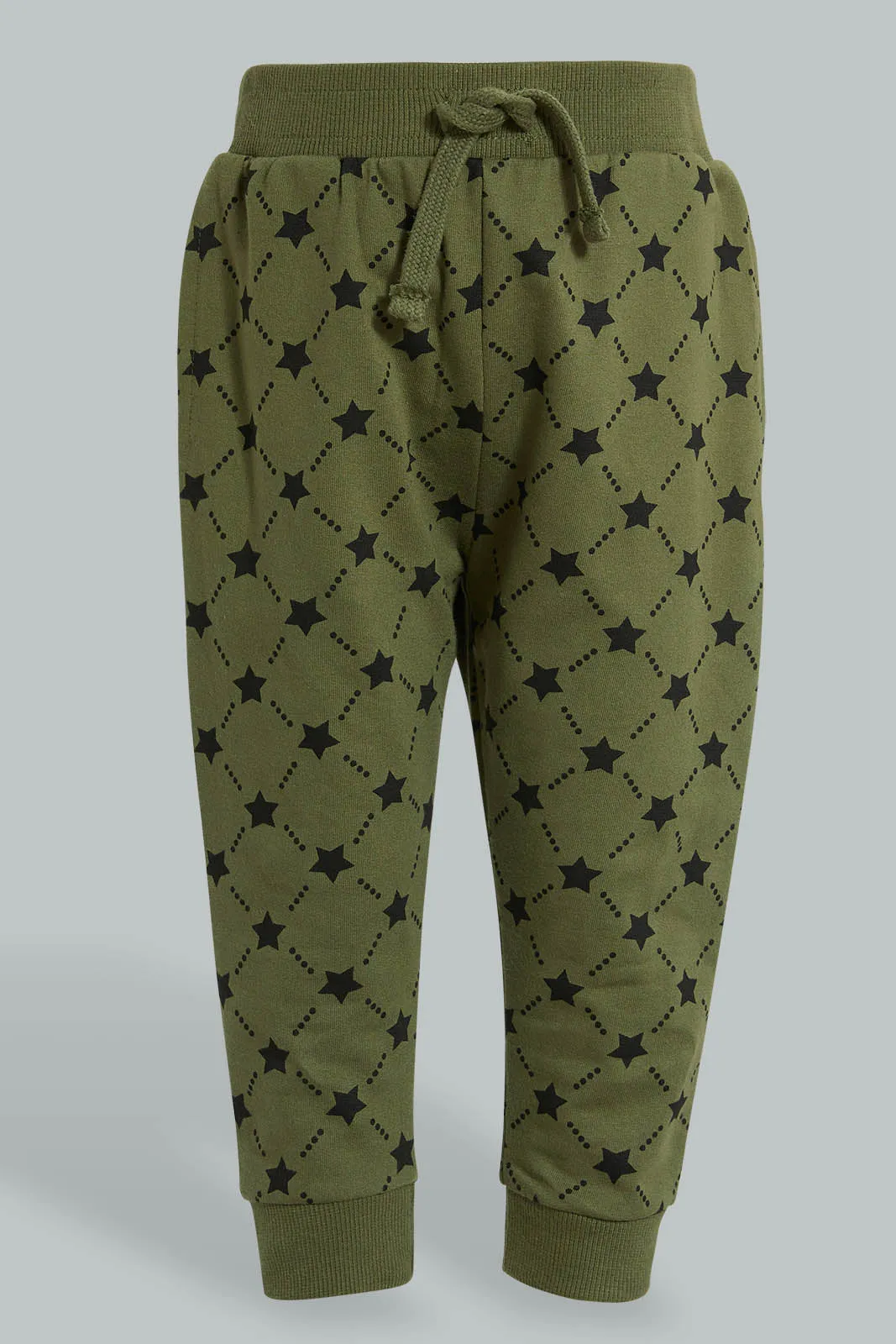 Olive Printed Jogger Set (2 Piece)