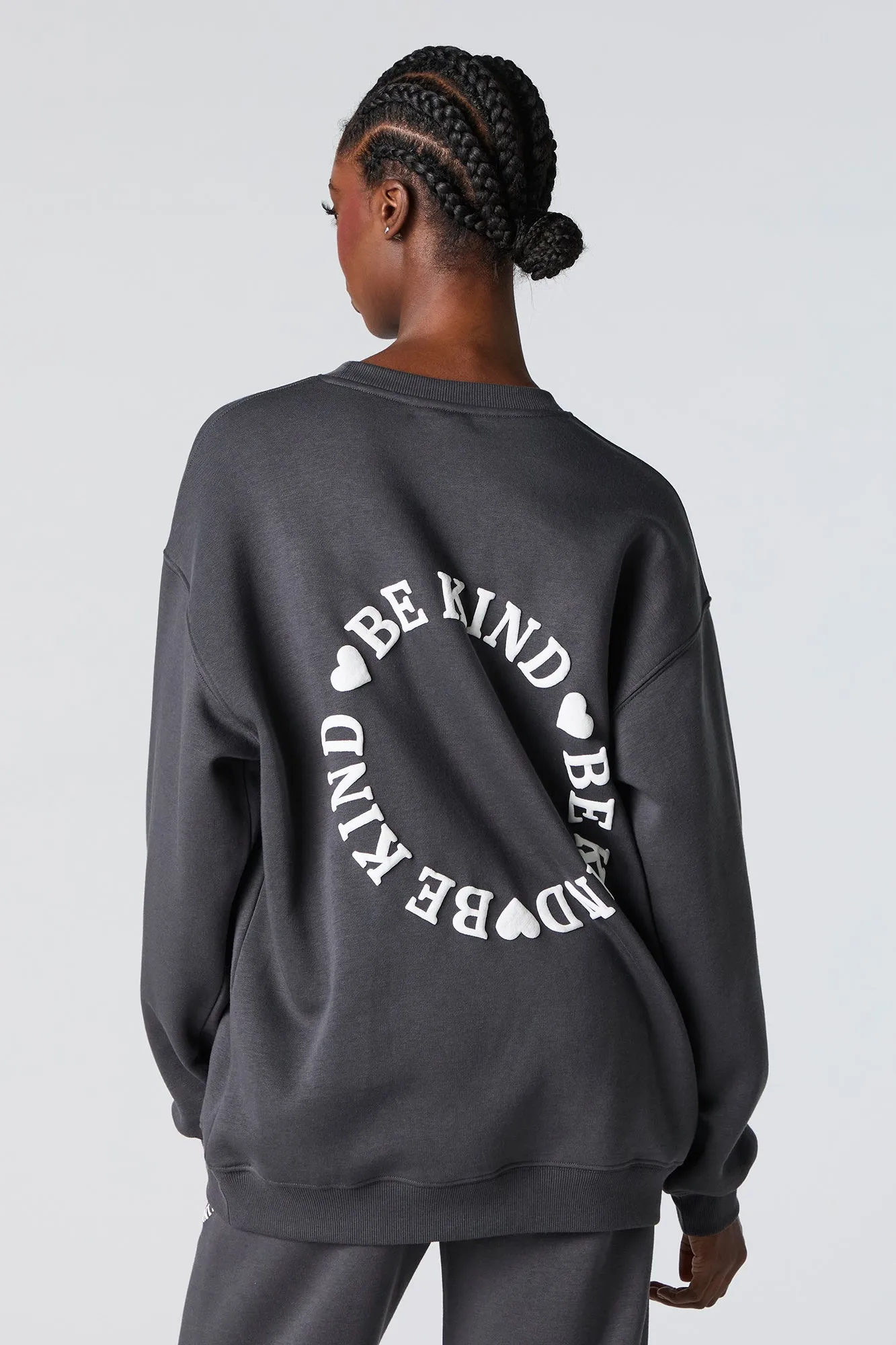 Oversized Graphic Fleece Sweatshirt
