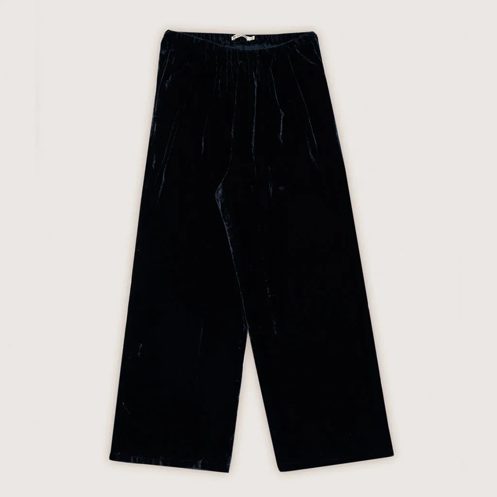 Pant Velour Space Blue Woman