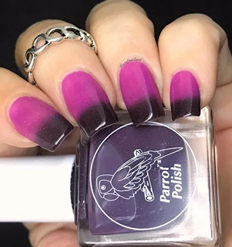 Parrot Polish Moo Juice Thermal Nail Polish - Black/Purple/Pink