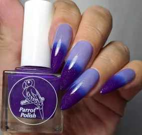 Parrot Polish Smooth Jazz Thermal Nail Polish - Purple/Blue/Clear