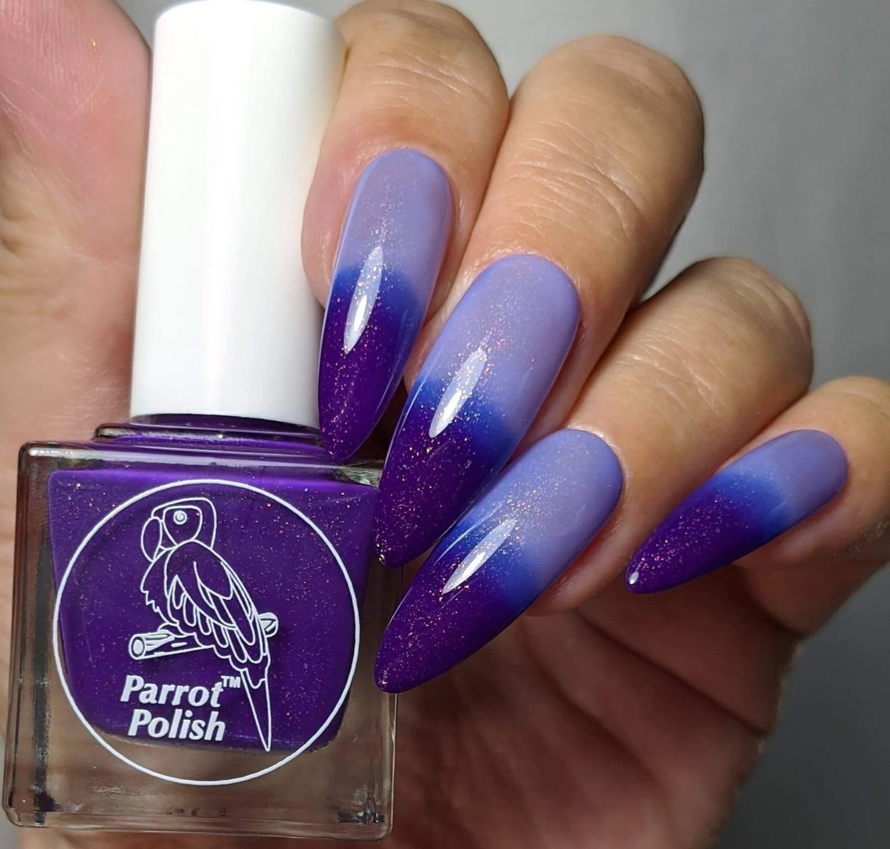 Parrot Polish Smooth Jazz Thermal Nail Polish - Purple/Blue/Clear