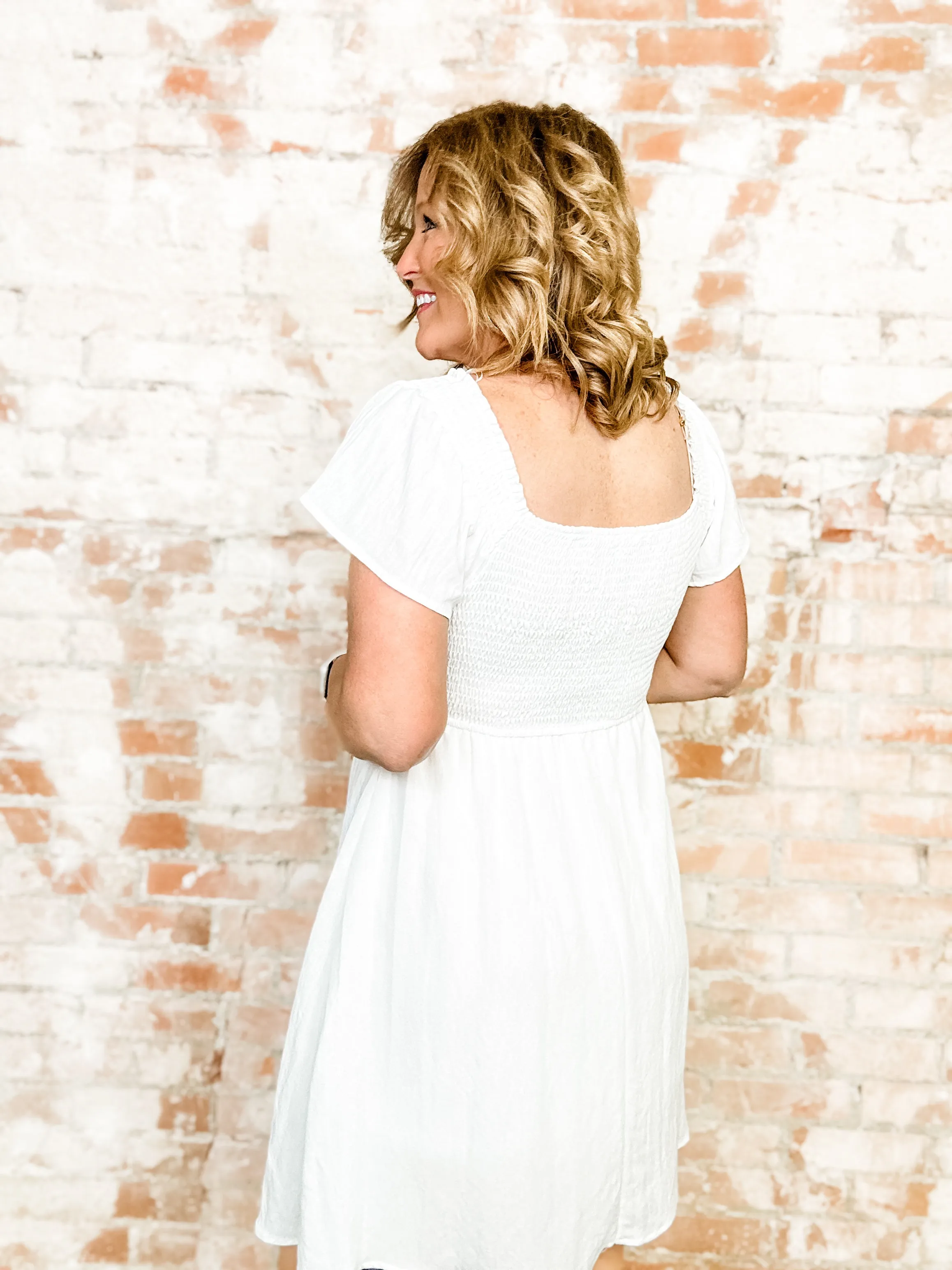 Paulette White Dress - FINAL SALE