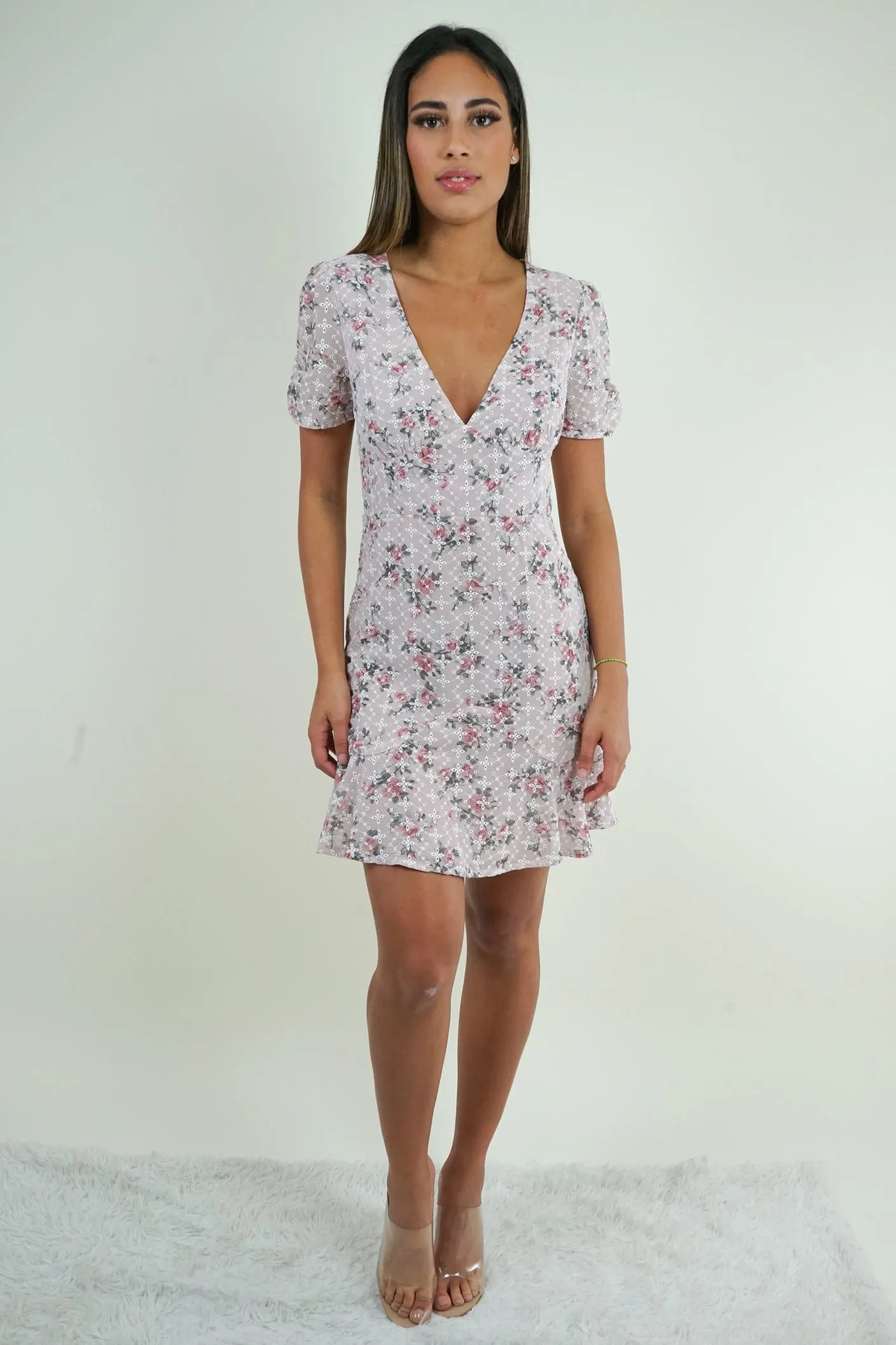 Pink Floral Skating Dress