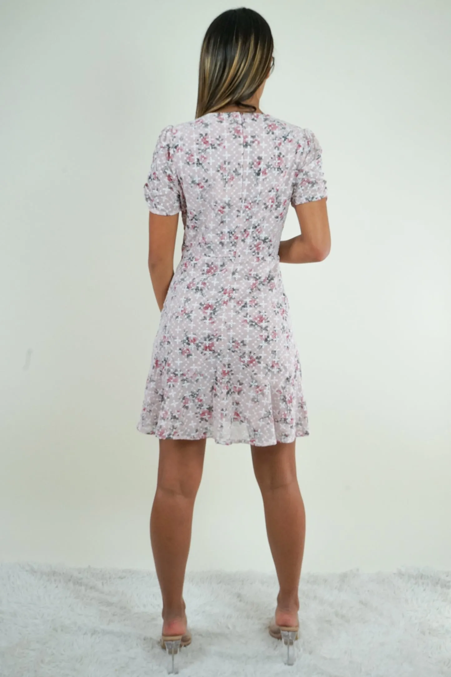 Pink Floral Skating Dress