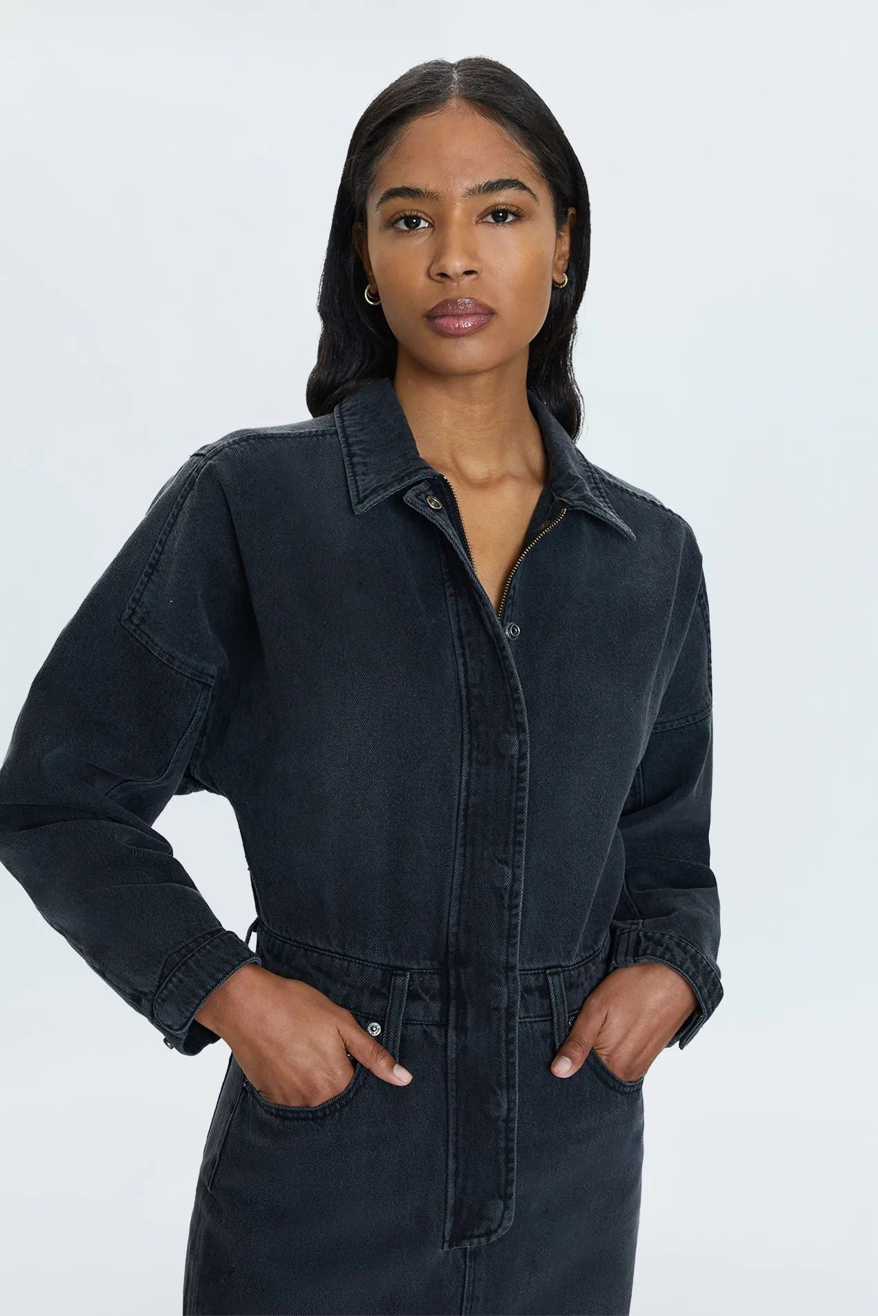 Pistola Tess Denim Midi Dress in Coupe