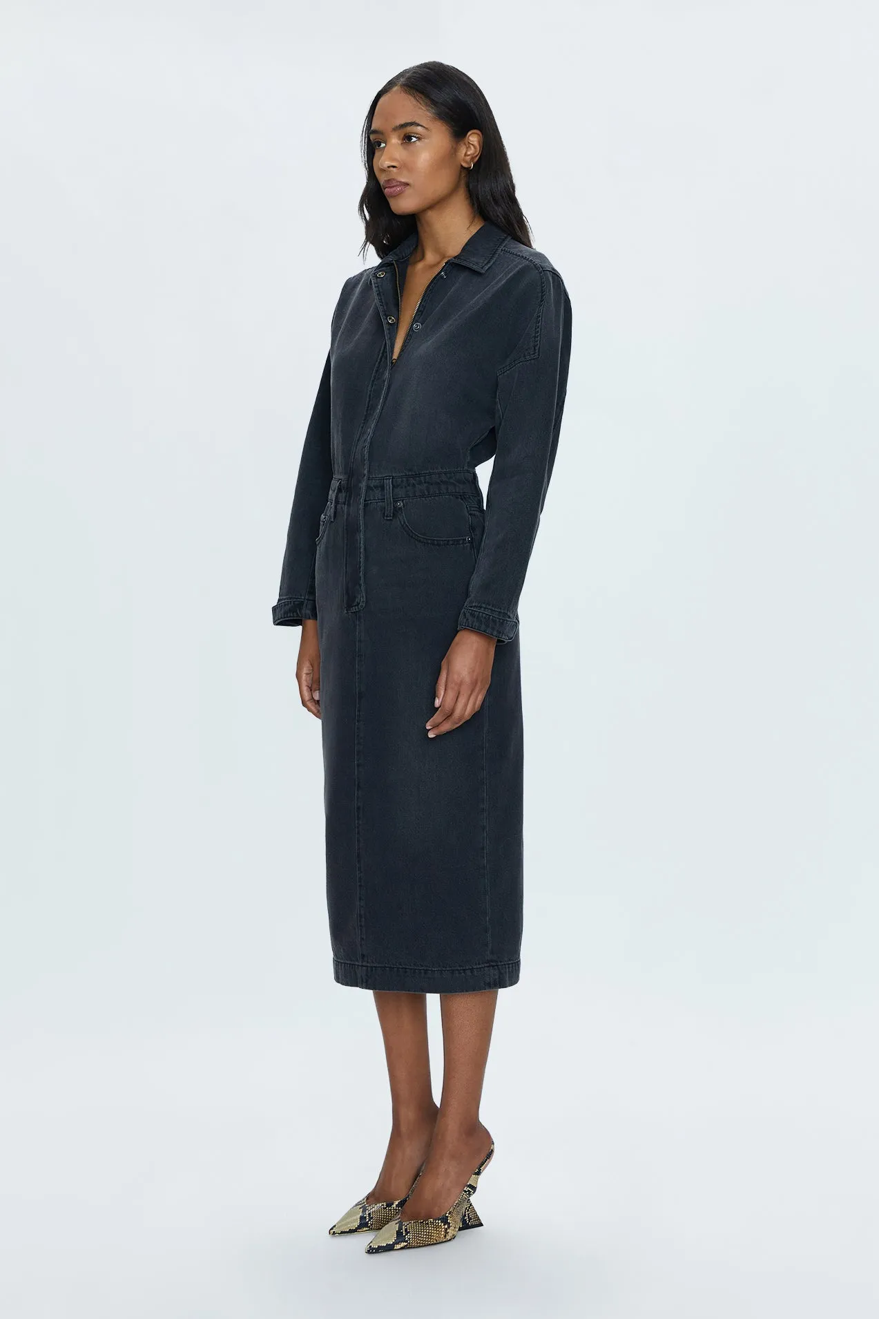 Pistola Tess Denim Midi Dress in Coupe