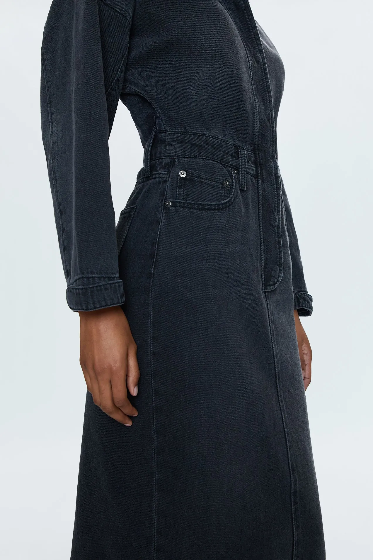 Pistola Tess Denim Midi Dress in Coupe