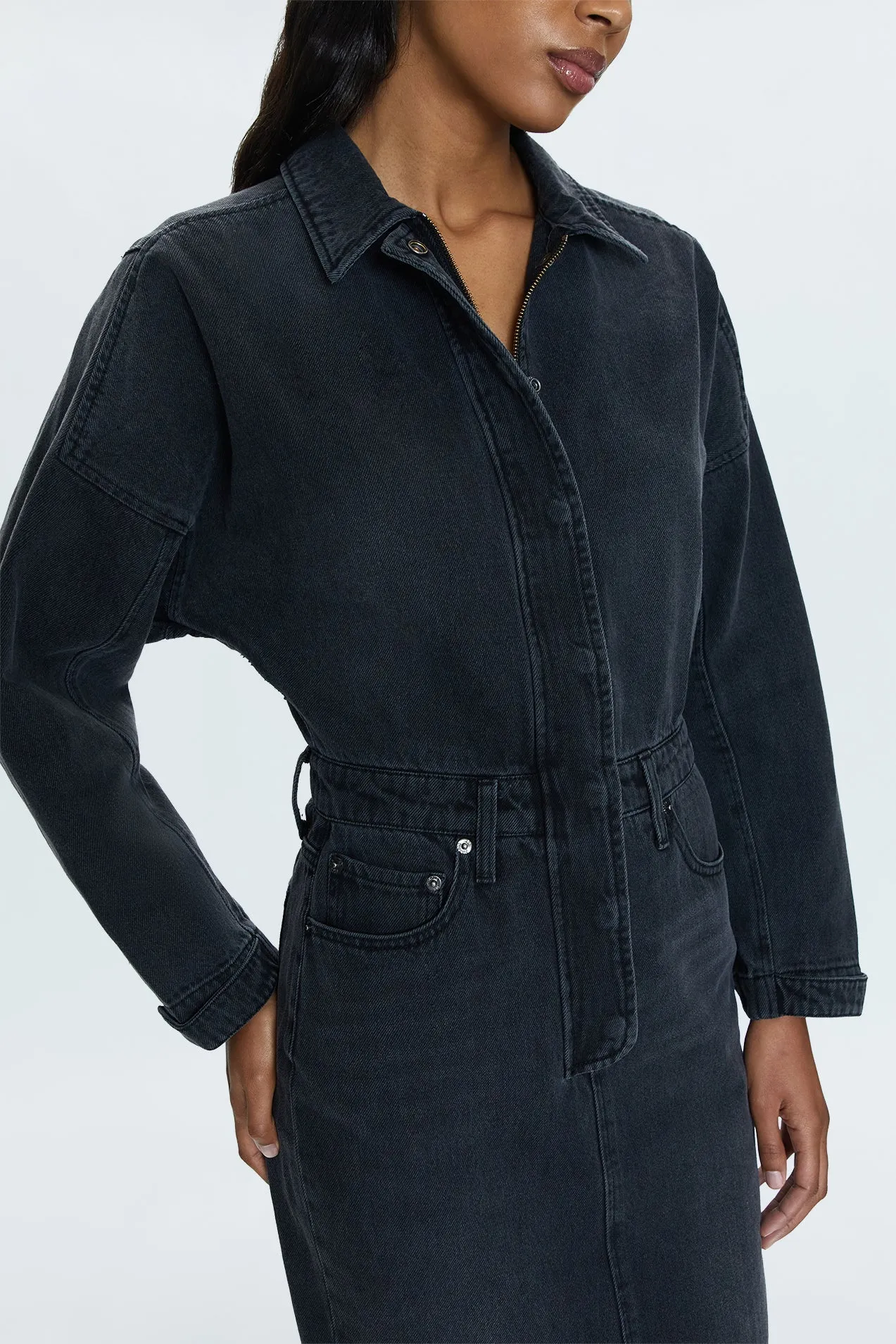 Pistola Tess Denim Midi Dress in Coupe
