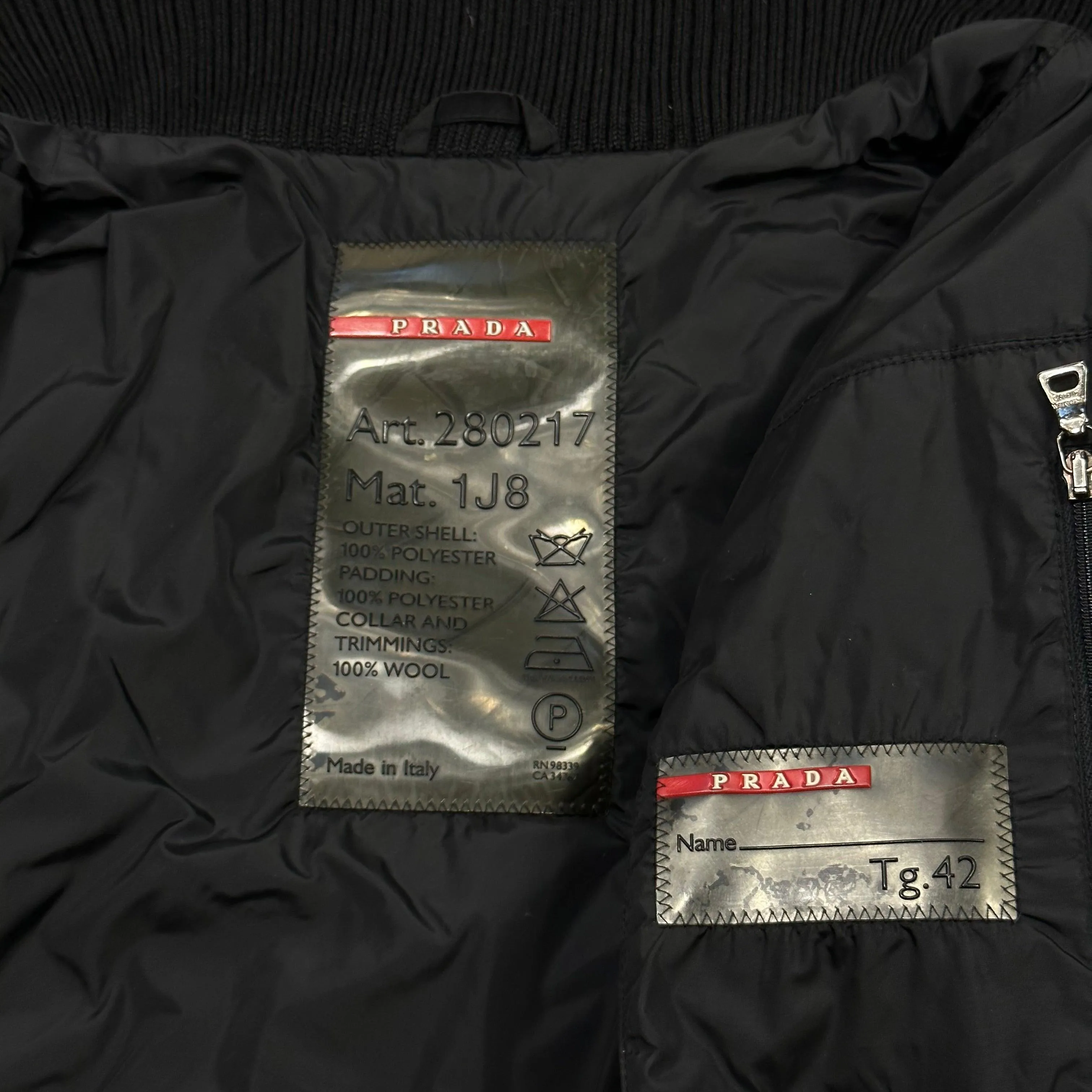 Prada Sport 00’s Goretex Faux Fur Ski Jacket   Belt - IT42