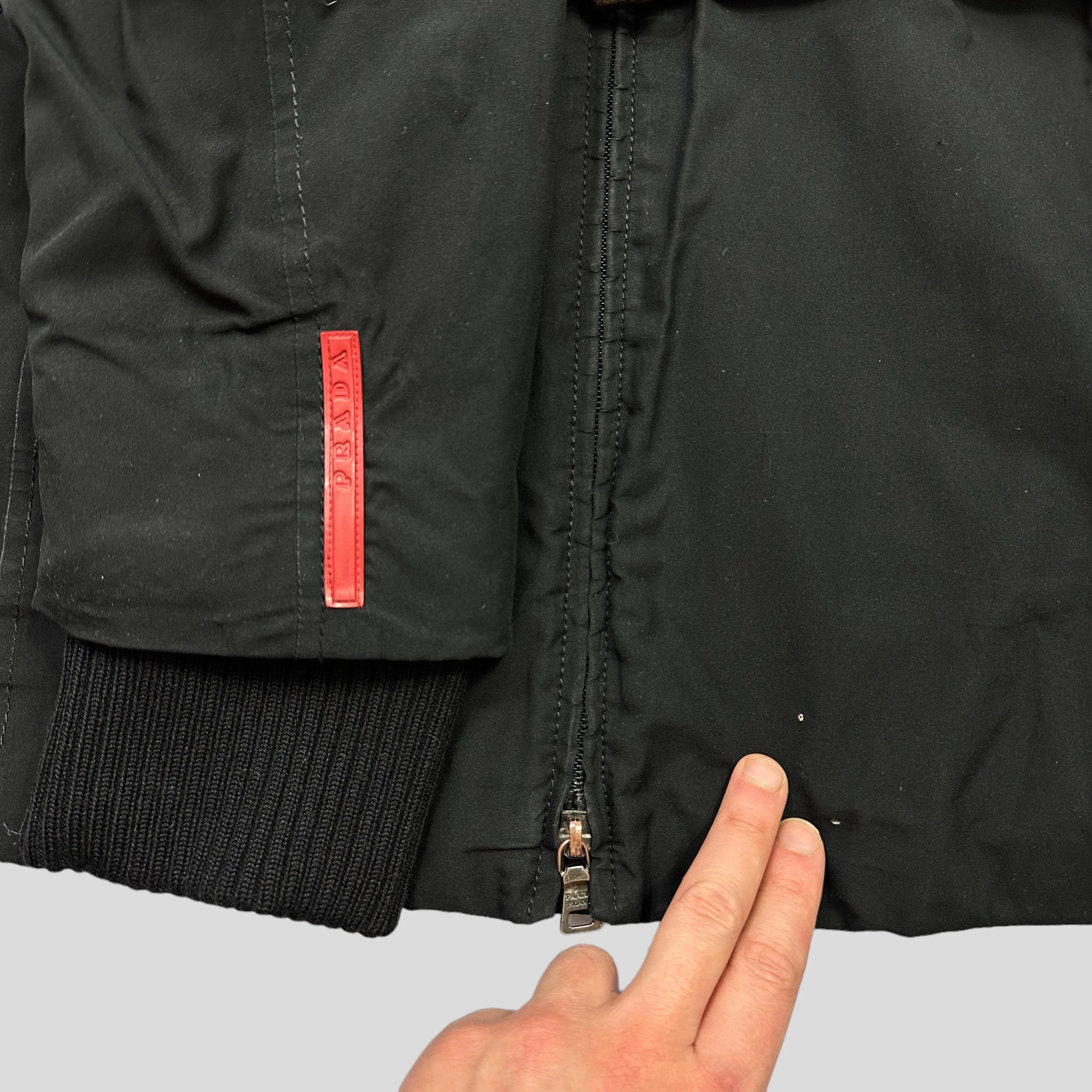 Prada Sport 00’s Goretex Faux Fur Ski Jacket   Belt - IT42