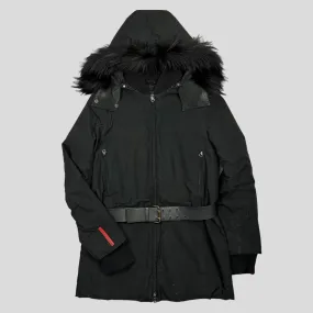 Prada Sport 00’s Goretex Faux Fur Ski Jacket   Belt - IT42