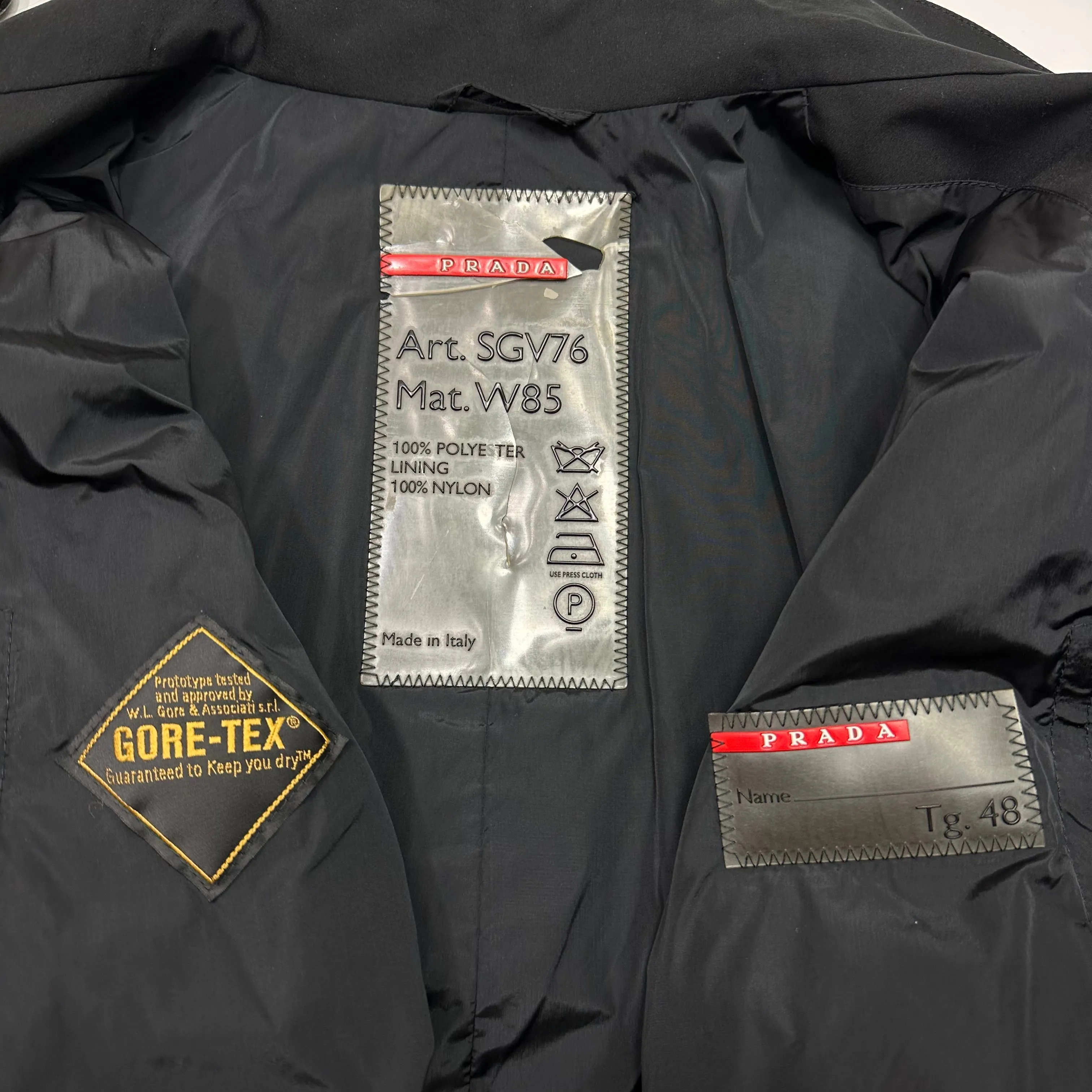 Prada Sport FW99 Prototype Goretex Mock Neck Harrington Jacket - IT48 (L)