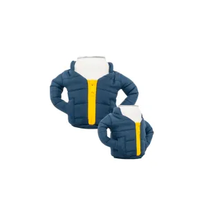 Puffin Beverage Jacket blue/yellow Drink Coozie | Insulated Drink Holder