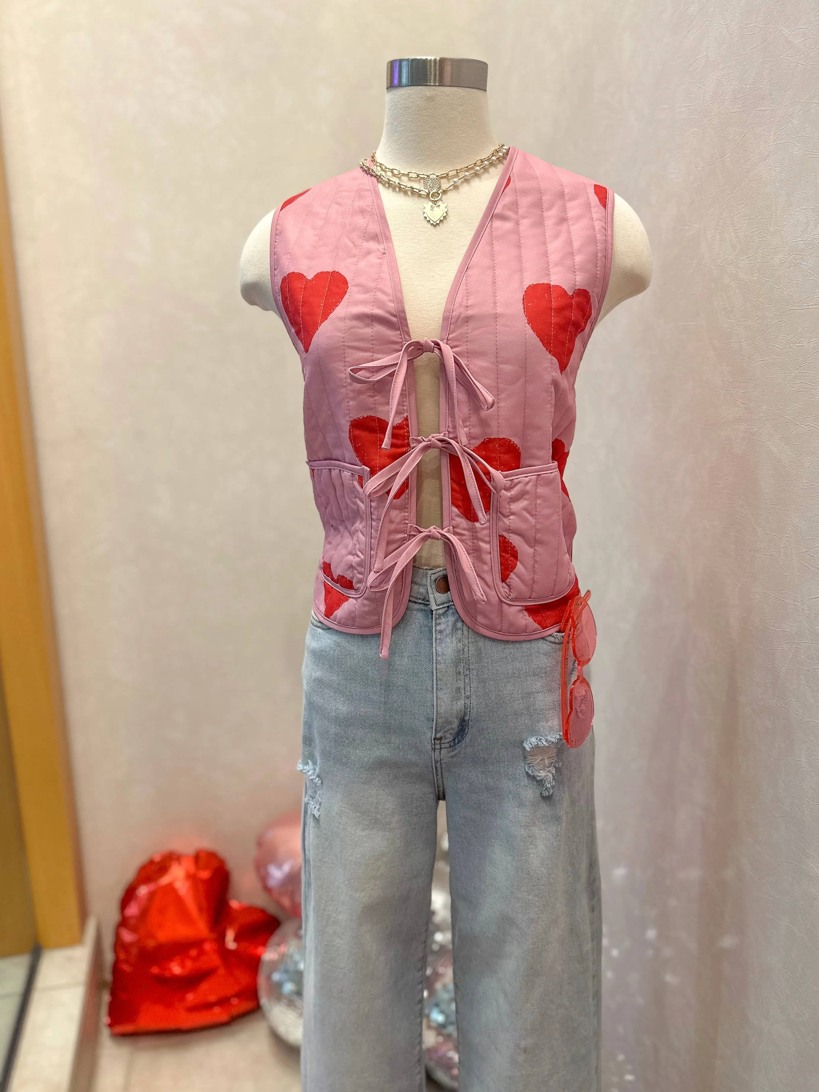 Quilted Heart Vest