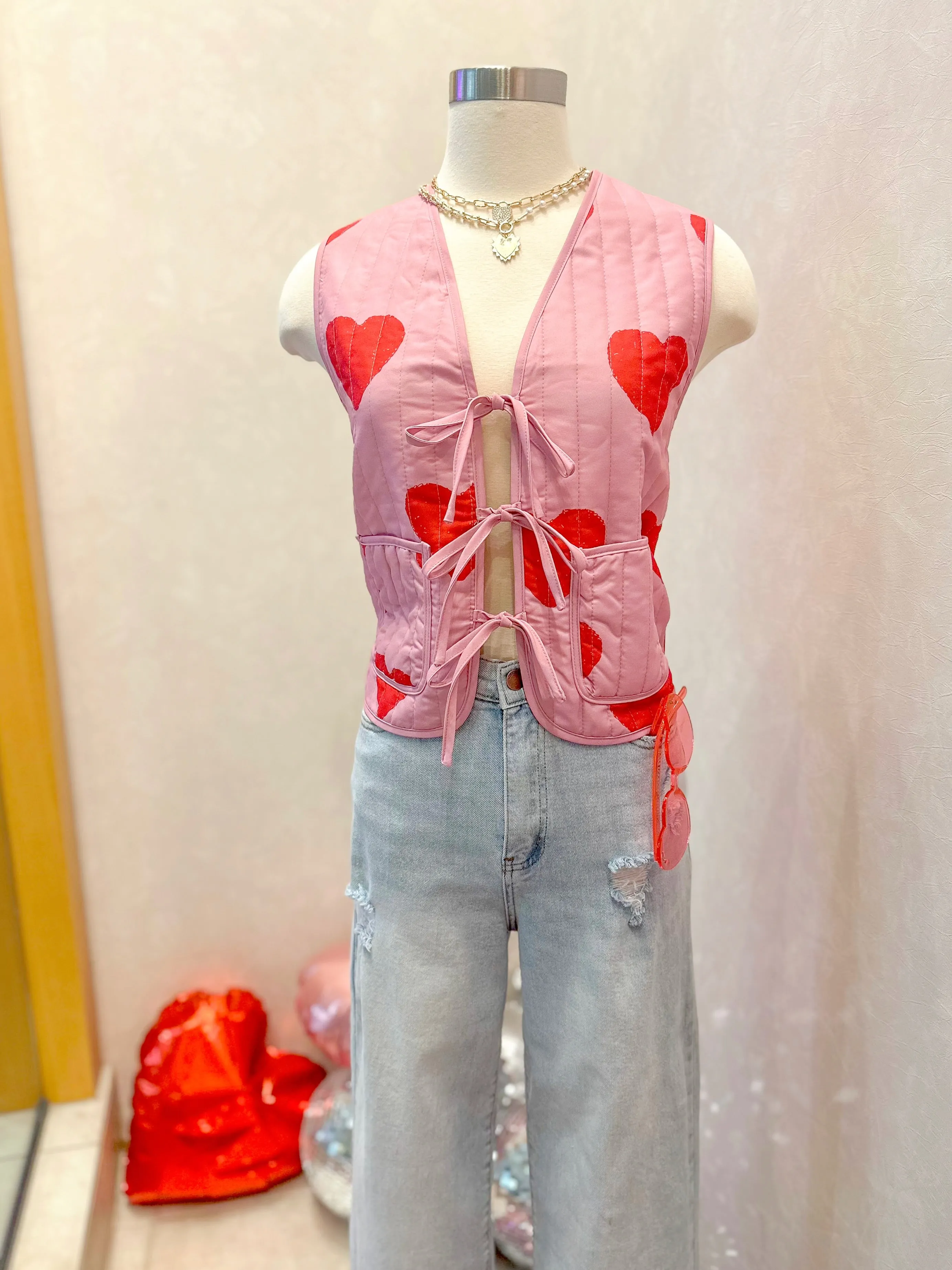 Quilted Heart Vest