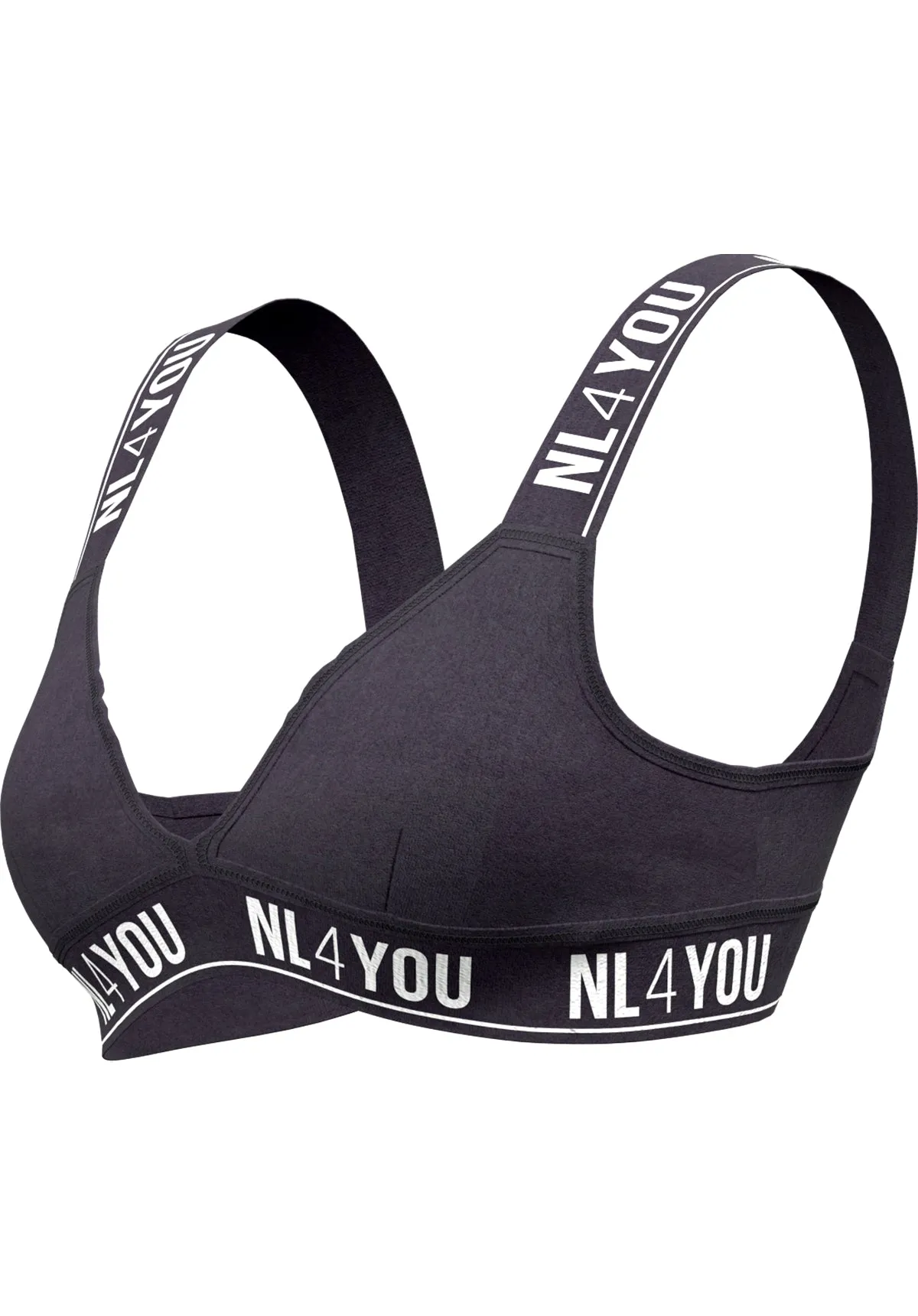 "Anthracite" - Triangle Cotton Bralette