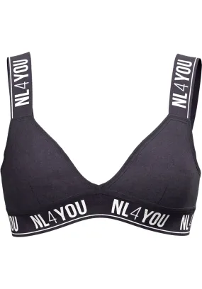 "Anthracite" - Triangle Cotton Bralette