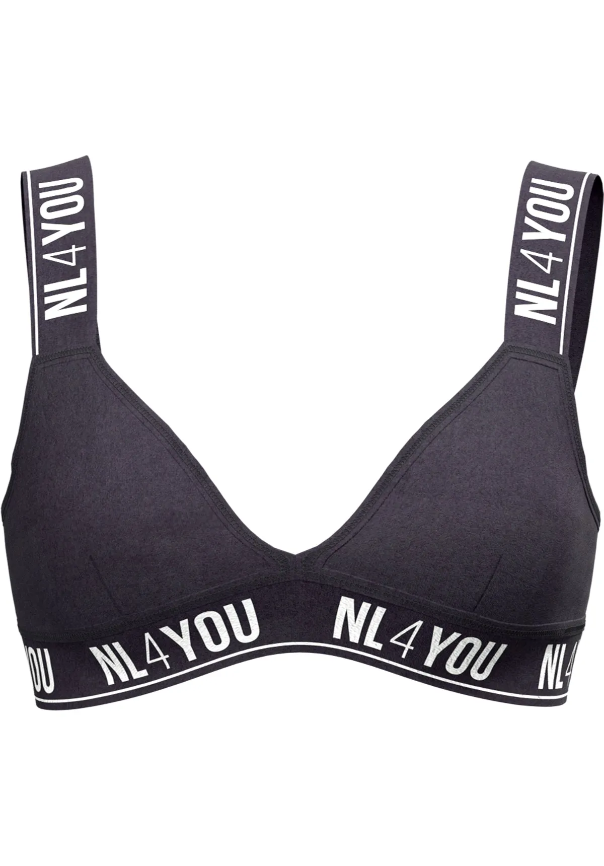 "Anthracite" - Triangle Cotton Bralette