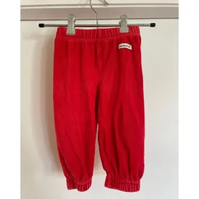 RE-Loved - Red Velour Baby Pants (12 Months)