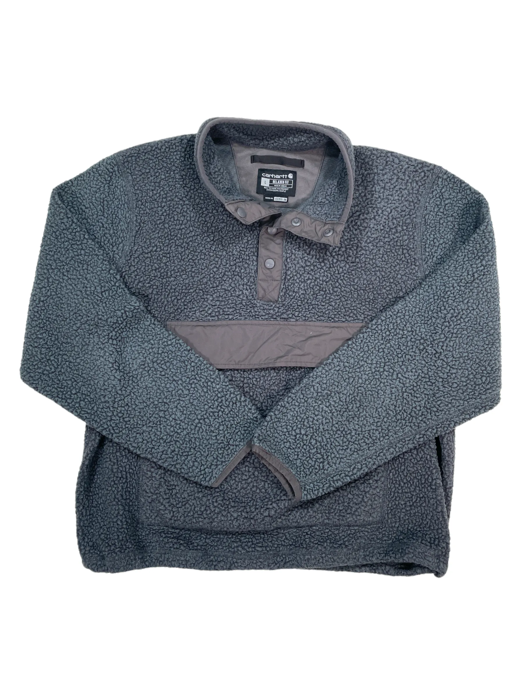 Relaxed Fit Fleece Snap Front Jacket- 2 Warmer Rating