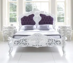Rococo Bedroom Set, Silver Leaf