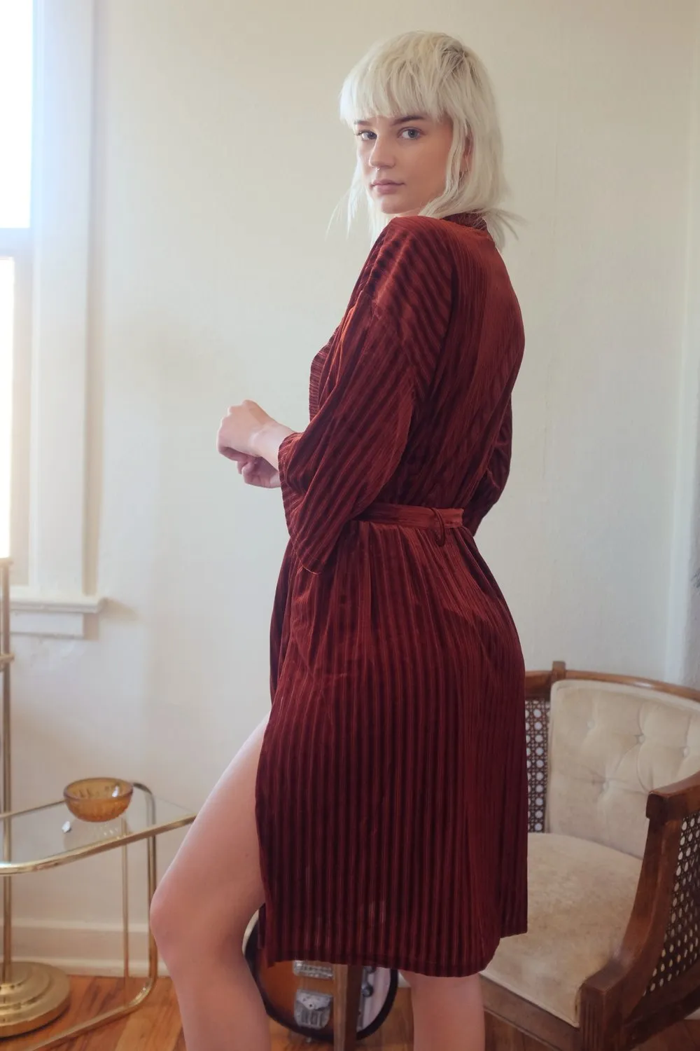 Rust Velvet Robe
