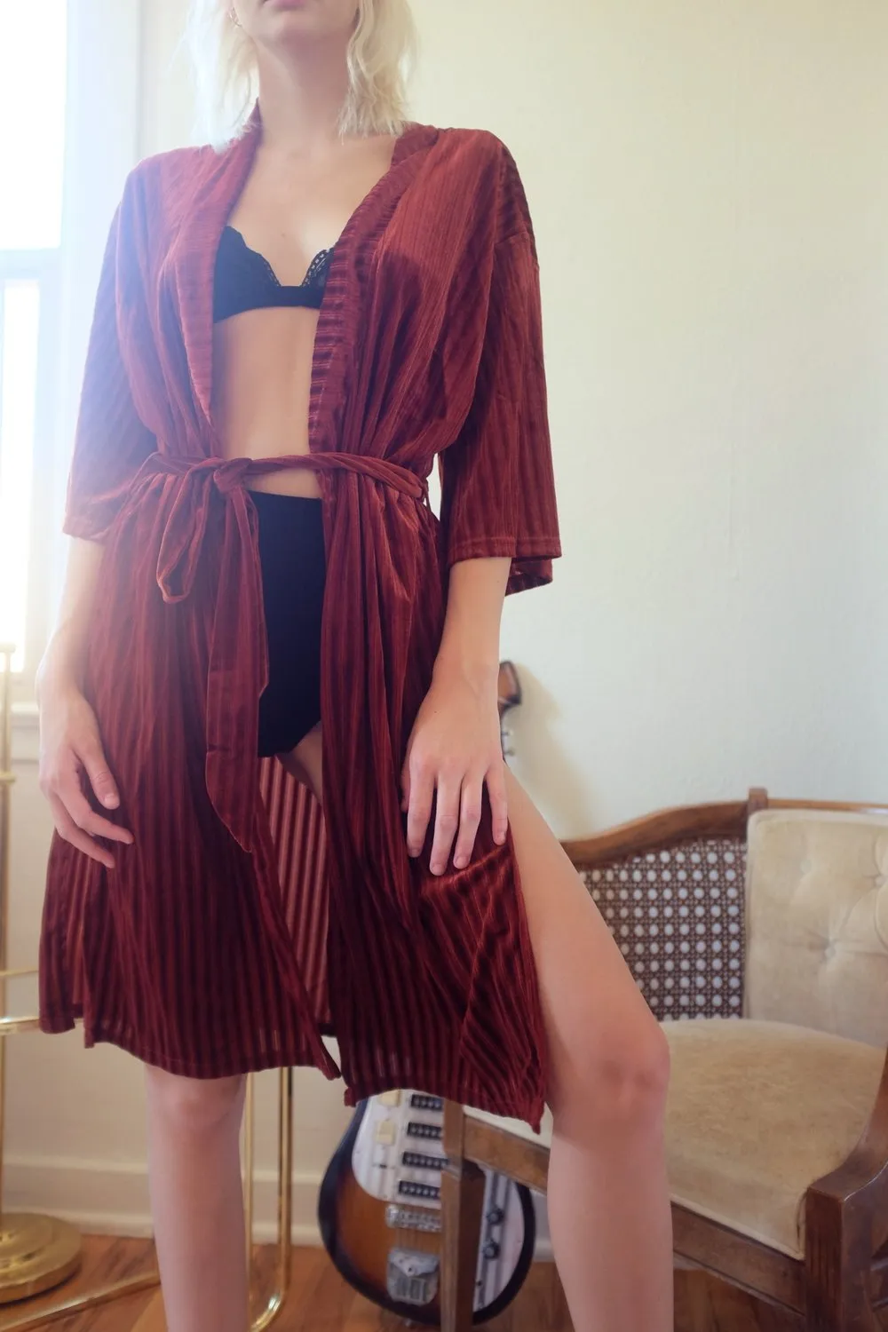 Rust Velvet Robe