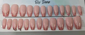 Set of 24 Hand Painted Medium Coffin Nails