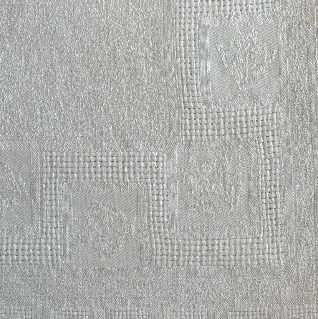 Set of 6 lovely vintage French linen serviette with embroidered Initial - 2 sets available