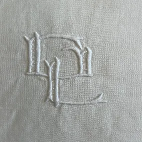 Set of 6 (or 12) Beautiful Vintage French Embossed Linen Napkins