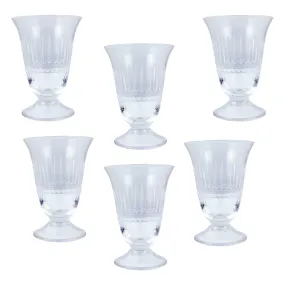 Set of Vintage French Crystal Wine Glasses