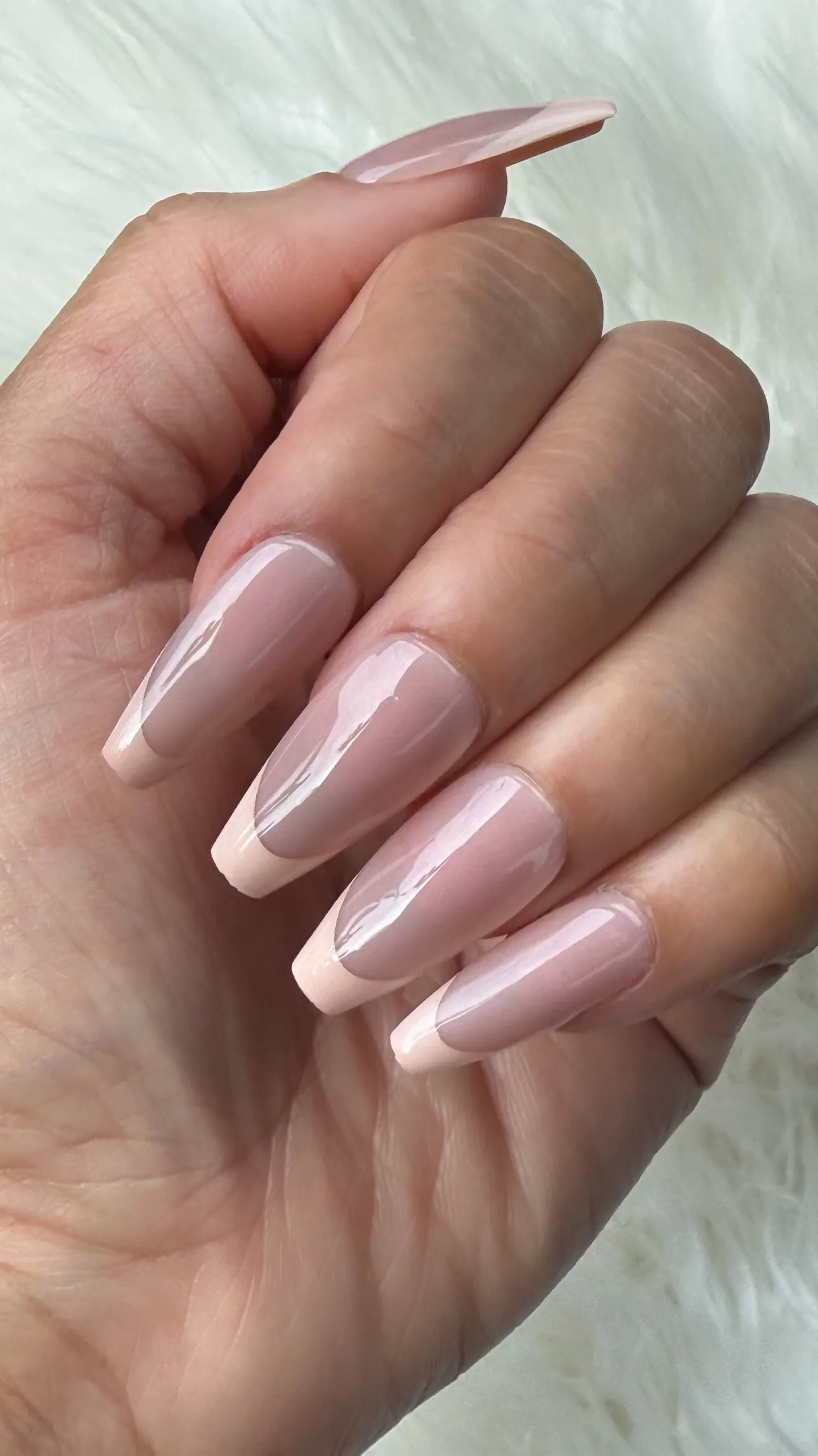 ShadedbyShanell Essential French Tips | SHEER NUDE FULL | 30 NAILS PRESS-ON SET | Medium Ballerina | Nude Collection