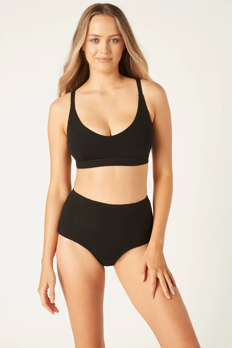 Siane Full Cup Crop in Black