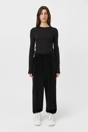 Simone Velour Trackpant | Black
