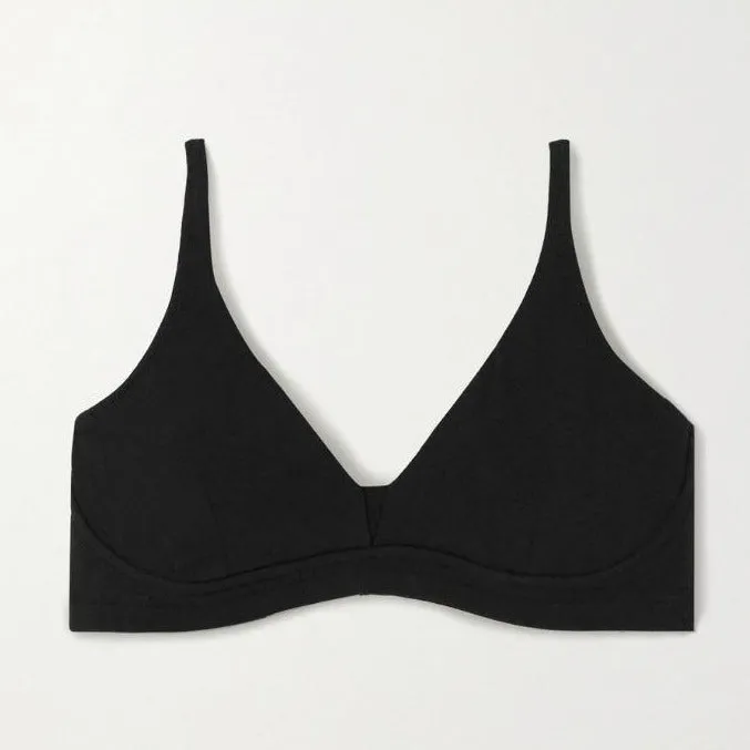 Skin: Gracelynne Cotton Bralette - Black