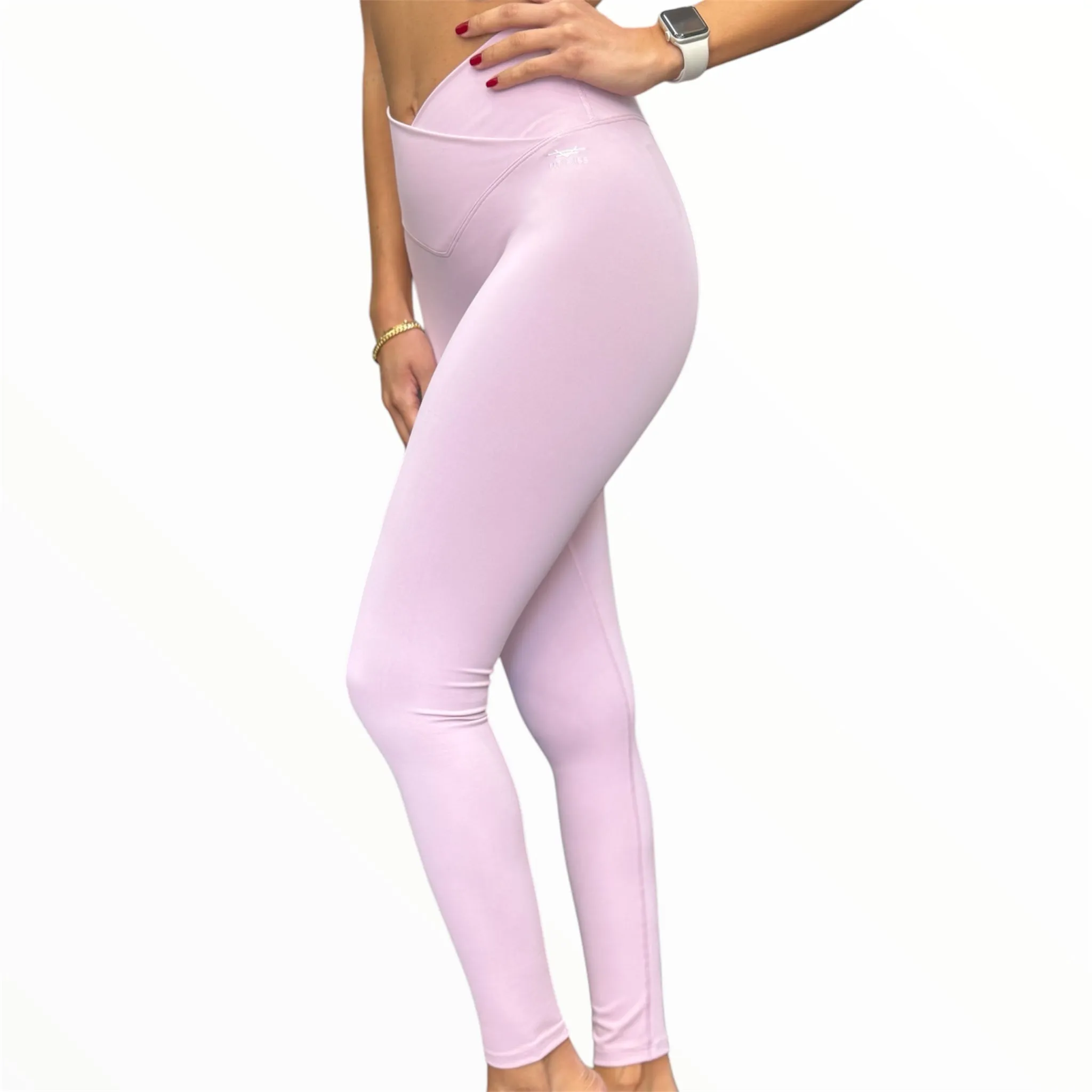 Slightly Thicker V-Leggings - Blush