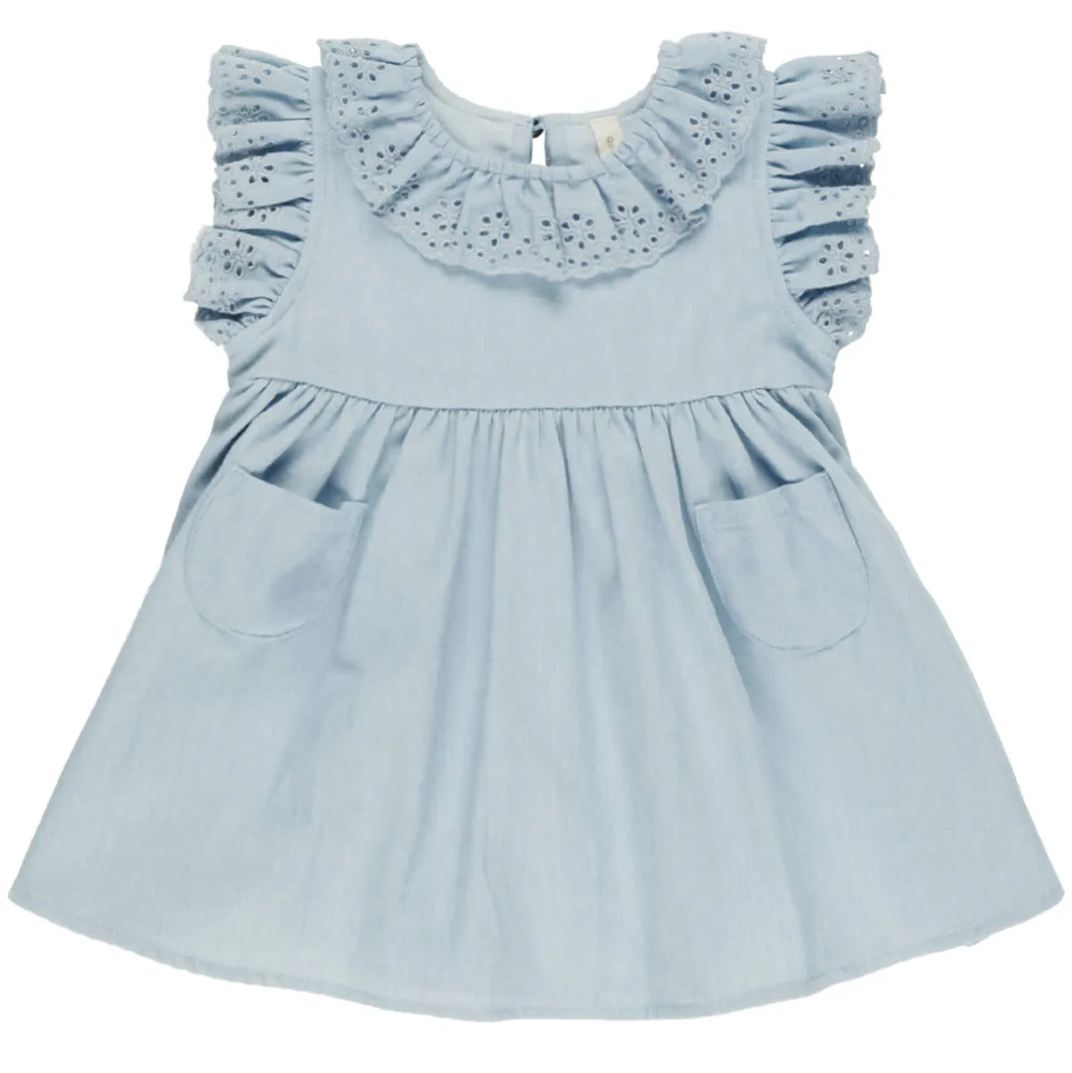 Sophie Dress in Chambray by Quincy Mae