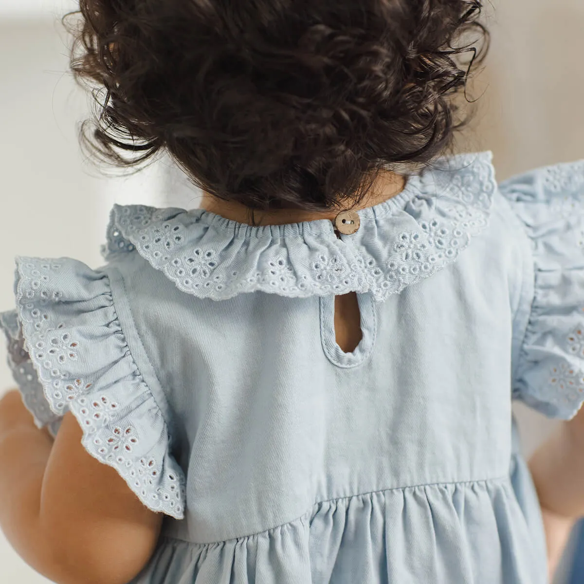 Sophie Dress in Chambray by Quincy Mae