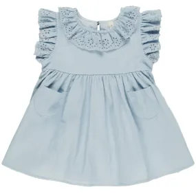 Sophie Dress in Chambray by Quincy Mae