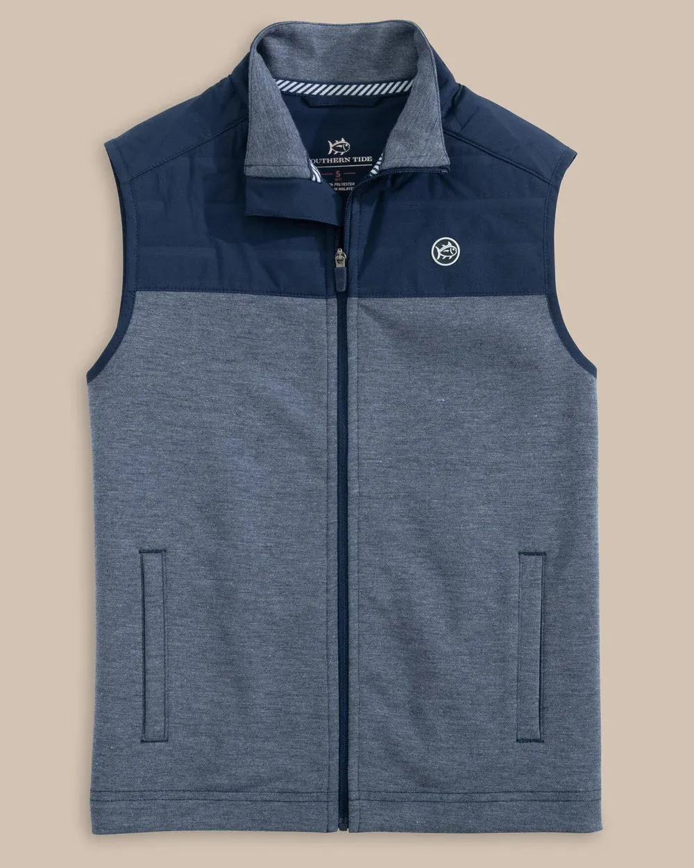 Southern Tide Coligny Quilted Vest in Dress Blue