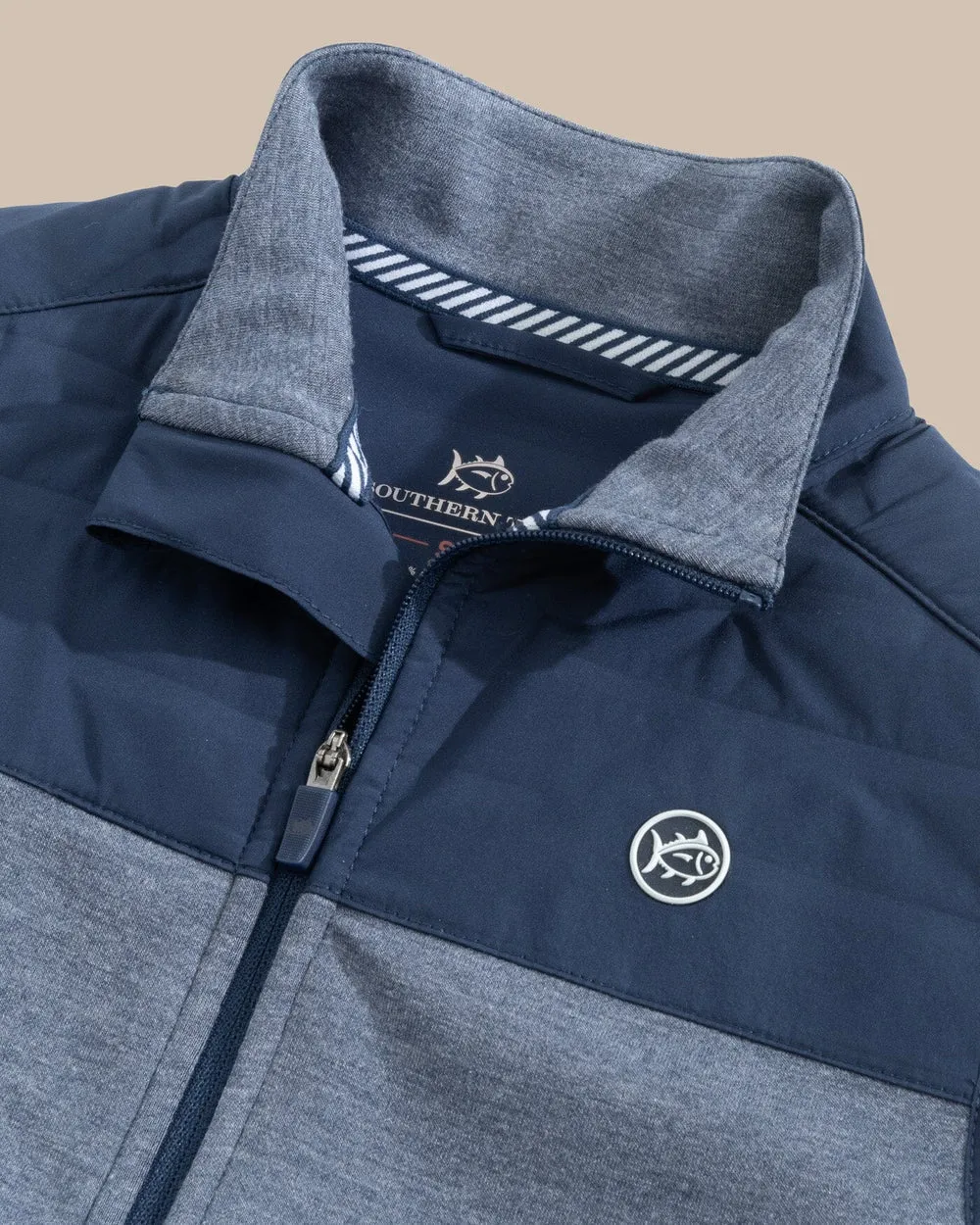 Southern Tide Coligny Quilted Vest in Dress Blue