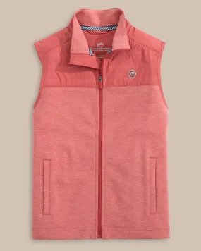 Southern Tide Coligny Quilted Vest in Mineral Red